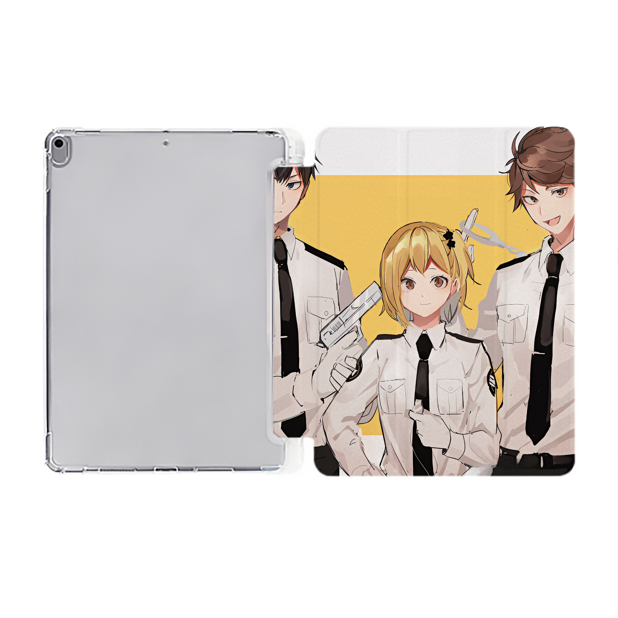 （画像用） ハイキュー!! Haikyu!! IPad ケース ペン収納付き 三つ折りスタンド PUレザー×シリコン 対応機種9.5/10.5/10.9インチ